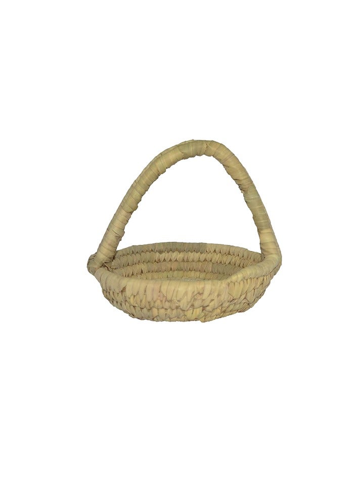 Egypt Antiques Fruit basket or telephone basket, 40 x 32 x 35 cm high, 100% natural handmade - from palm leaves - Image 1