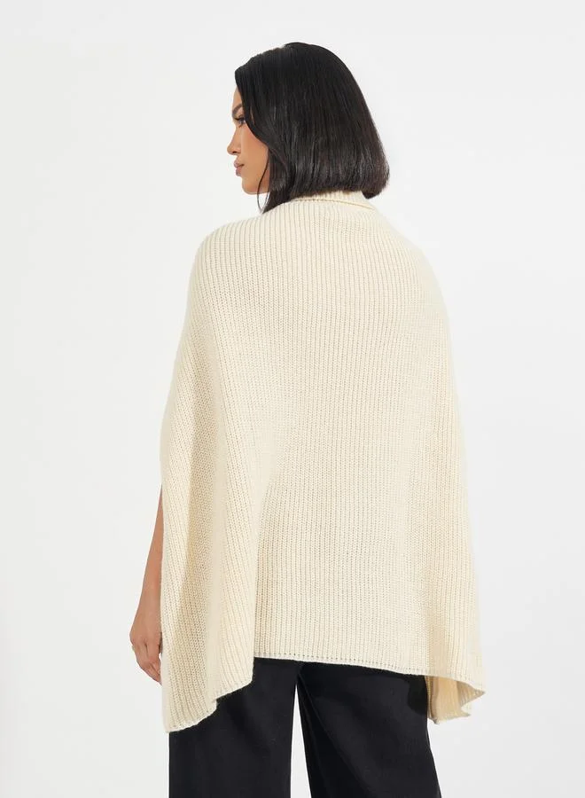 Styli Oversized Longline Cape Sleeves Sweater