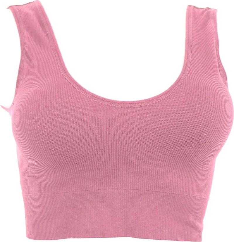 Form Angel 5704 Women's Thick Strap Crop with Ribbed Pad