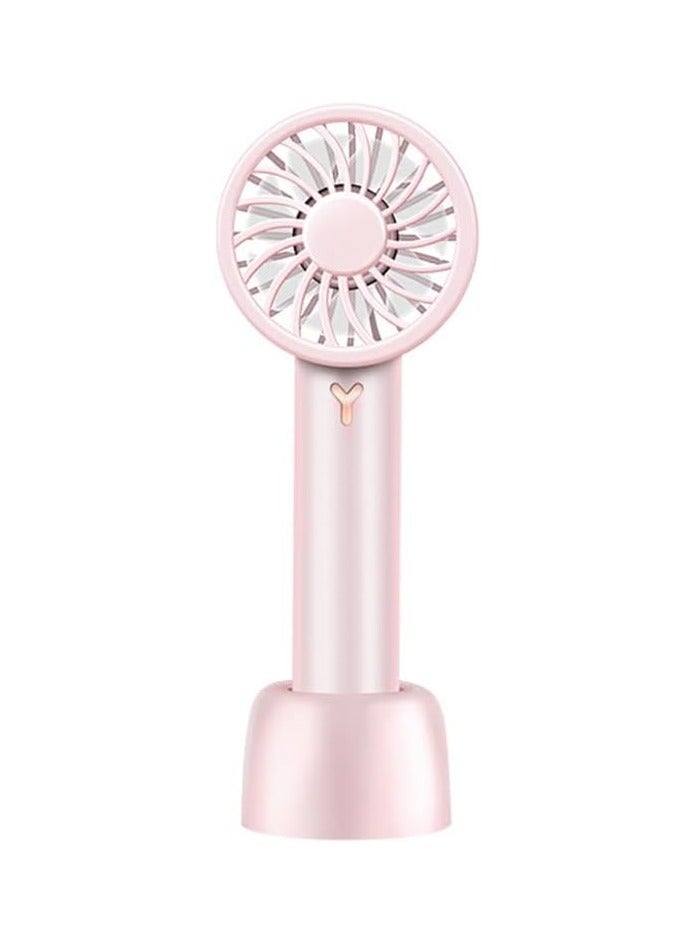 ECVV مروحة محمولة يديوية من ECVV مروحة جيب 1200 ملي أمبير مروحة قابلة للشحن عبر USB 3 سرعات مروحة دوارة قابلة للتعديل للمنزل والمكتب والداخل والخارج (وردي) - Image 1