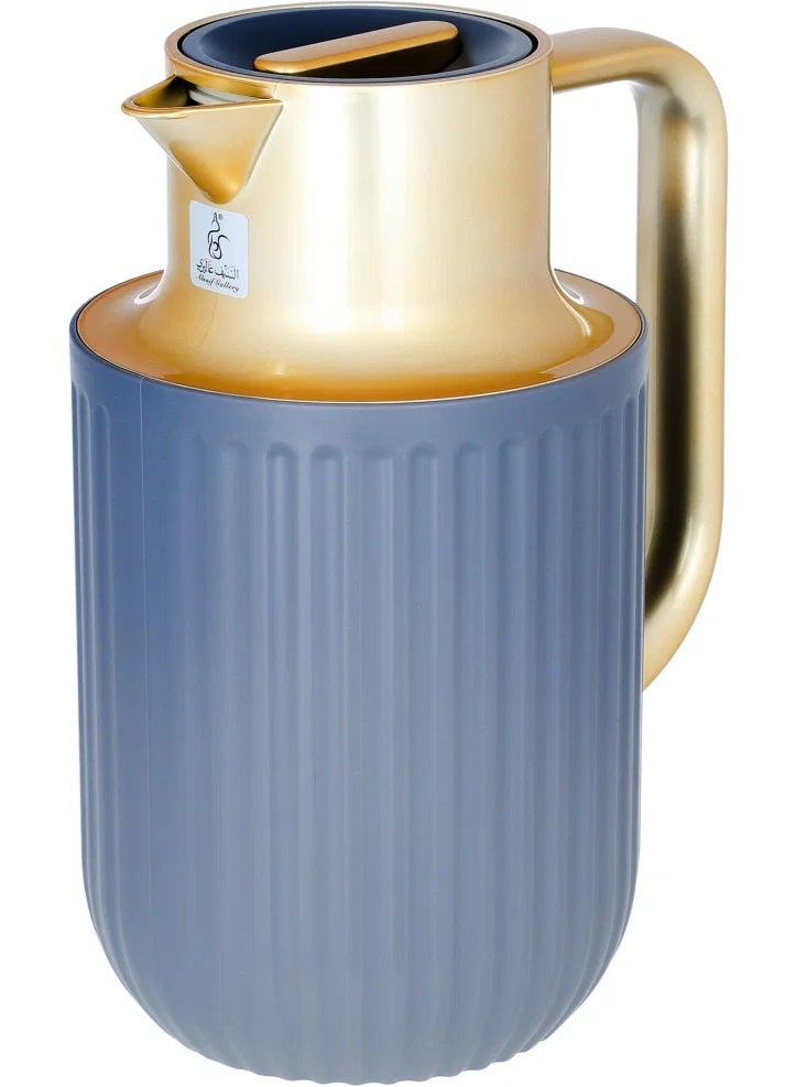 Everest Thermos, 1 liter, thermal glass inner shell, plastic outer shell - dark grey - Image 3