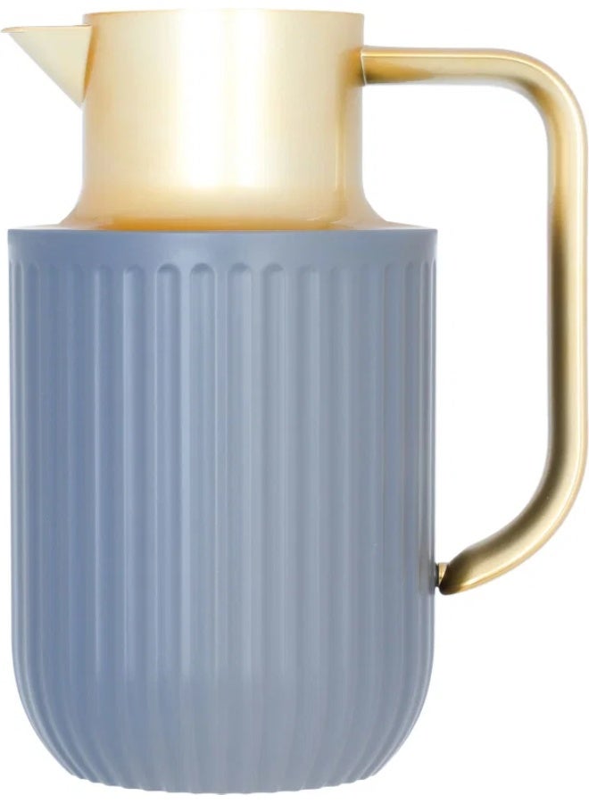 Everest Thermos, 1 liter, thermal glass inner shell, plastic outer shell - dark grey - Image 2