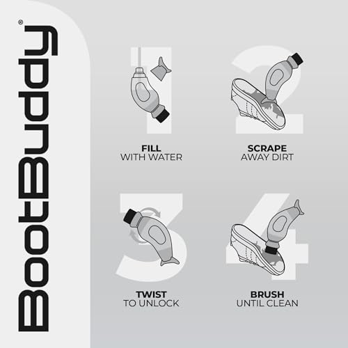 BootBuddy Shoe & Boot Cleaner Brush – Footwear Cleaning Kit for Hiking Boots, Golf Shoes, Football Boots, Running Shoes & Wellies – Cleans Mud, Dirt & Stains in Minutes – As Seen on Dragons’ Den - Image 5