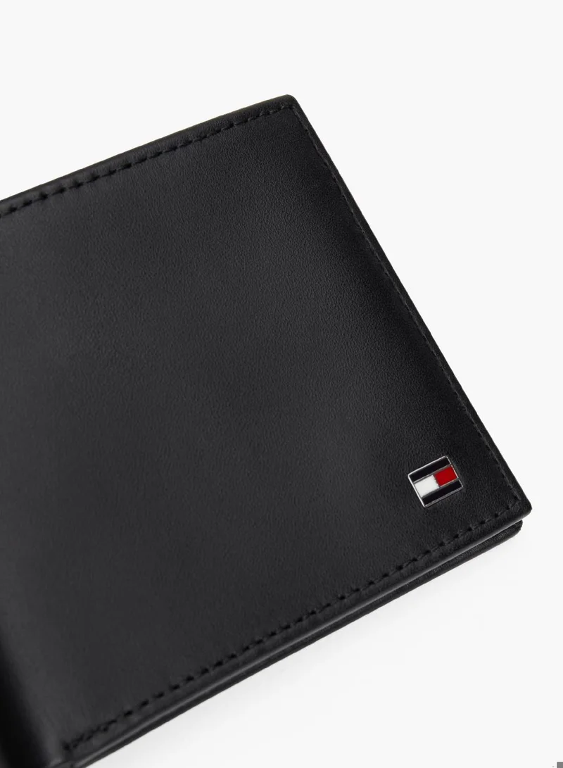 TOMMY HILFIGER Men's Small Bifold Wallet - Leather, Black