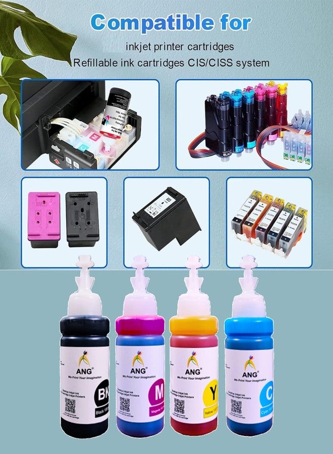 ANG Compatible Refill Ink for Cannon Pixma Printer 400ml Suitable for E500, E510, E400, E410, E560, E470, E480, E417, E600, E610, E477 MG Series, MP Series, IP Series etc. with 4 Syringes - Image 4