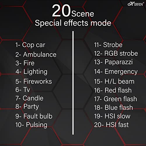 HIFFIN HF196 Portable Pocket RGB LED 12w Video Light with Adjustable Stand | 5000 MaH Inbuilt Battery | 20 Lighting Effect Modes Ultra Bright Camera Lighting with Soft Light and Honeycomb Frame - Image 5