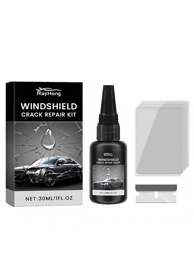 RAYHONG Windshield Crack Repalr Kit, Multi Functional Car Windshield Adhesive Fluid, Crack Care Agent, Fix Auto Glass Windshield Crack Chip Scratch, 30ml - Image 1