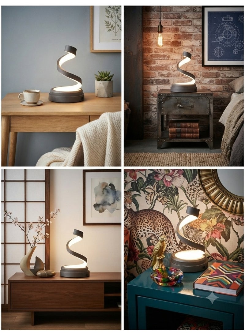 أباجورة ليد حلزونية مودرن، تصميم ديكوري عصري - Image 2