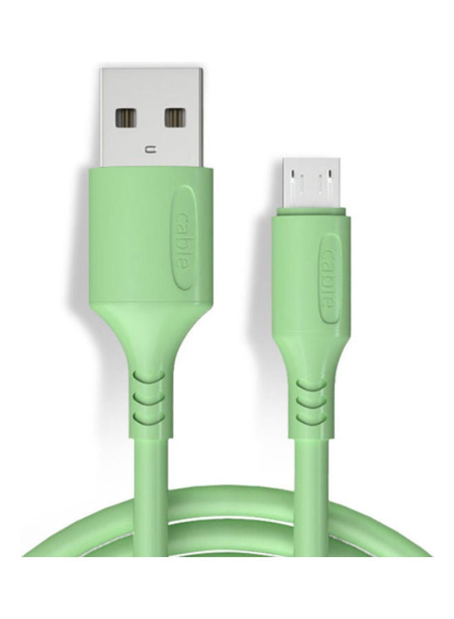 Micro-USB Charging Cable Green - Image 1