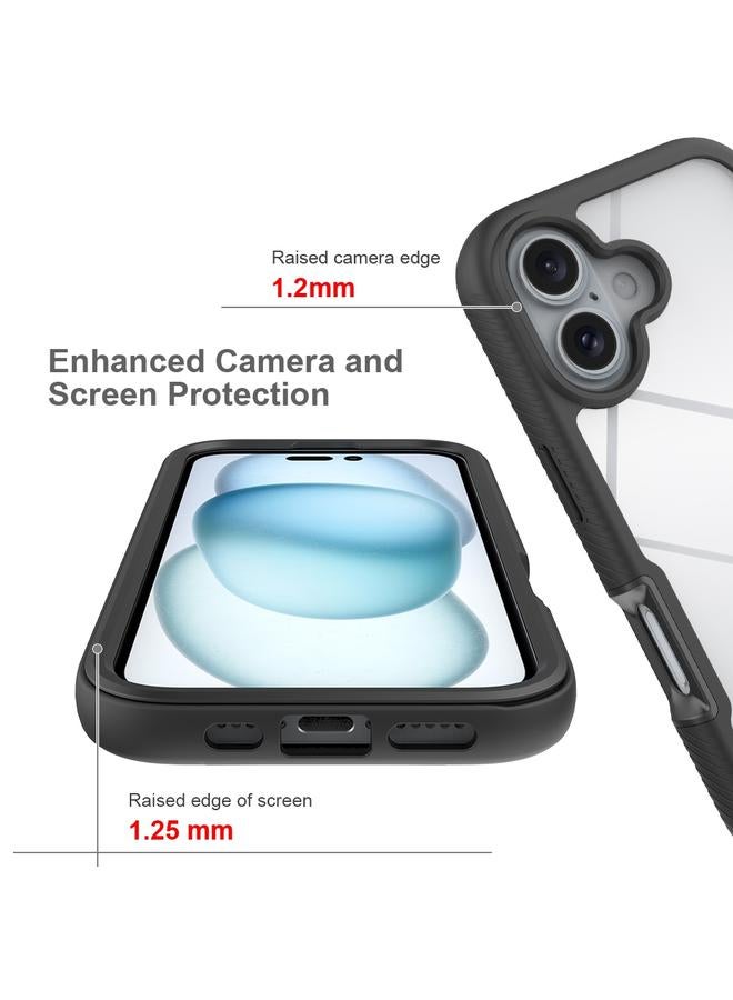 erorex Case For iPhone 16 Starry Sky Solid Color Series PC + TPU Phone Case with PET Film - Image 4