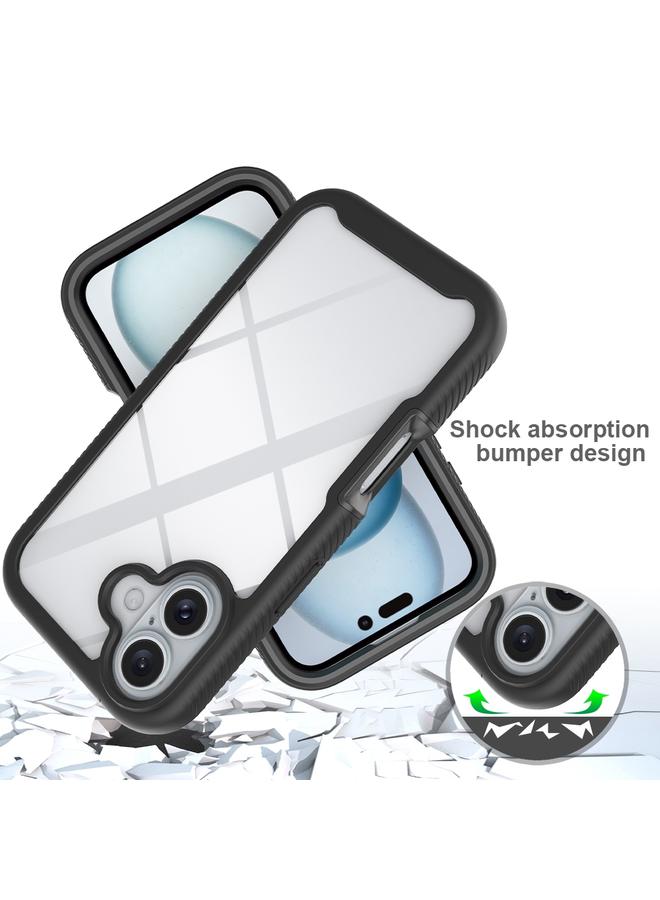 erorex Case For iPhone 16 Starry Sky Solid Color Series PC + TPU Phone Case with PET Film - Image 5