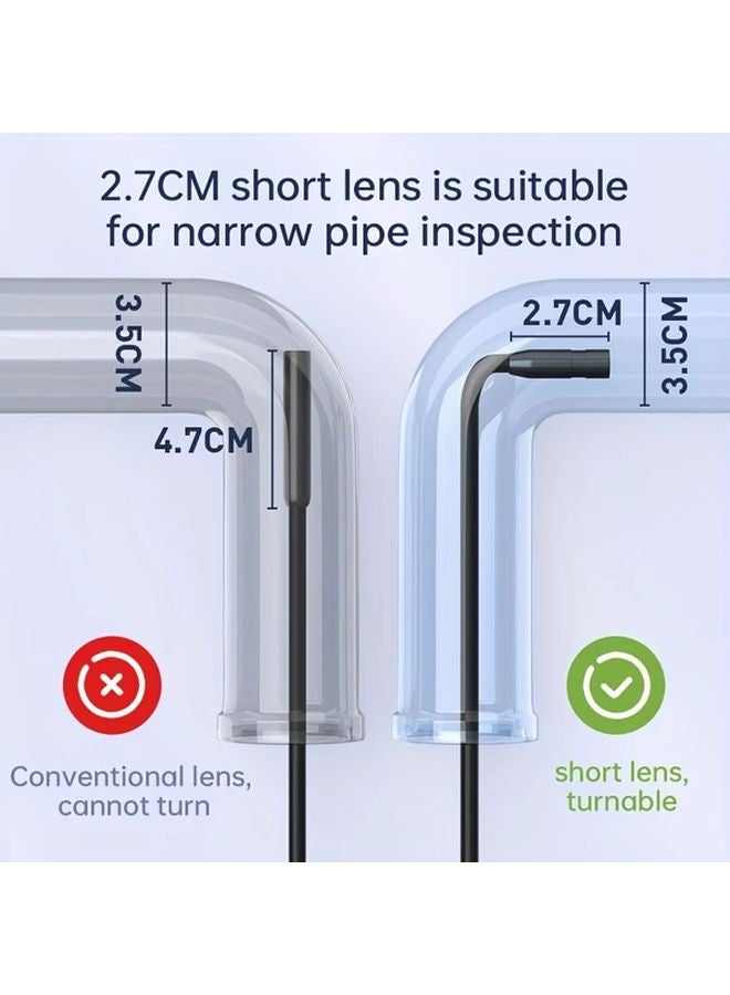 Black 118 Inch 8mm Industrial Endoscope With 4 3 Inch LCD Screen For Automotive Plumbing Sewer Camera - Image 5