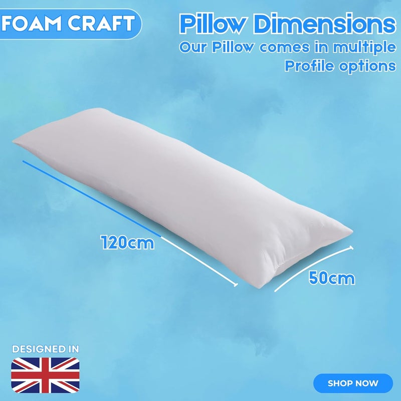 FOAM CRAFT® Full Body Long Pillow with Cotton Cover - 50 x 120 cm - Image 2
