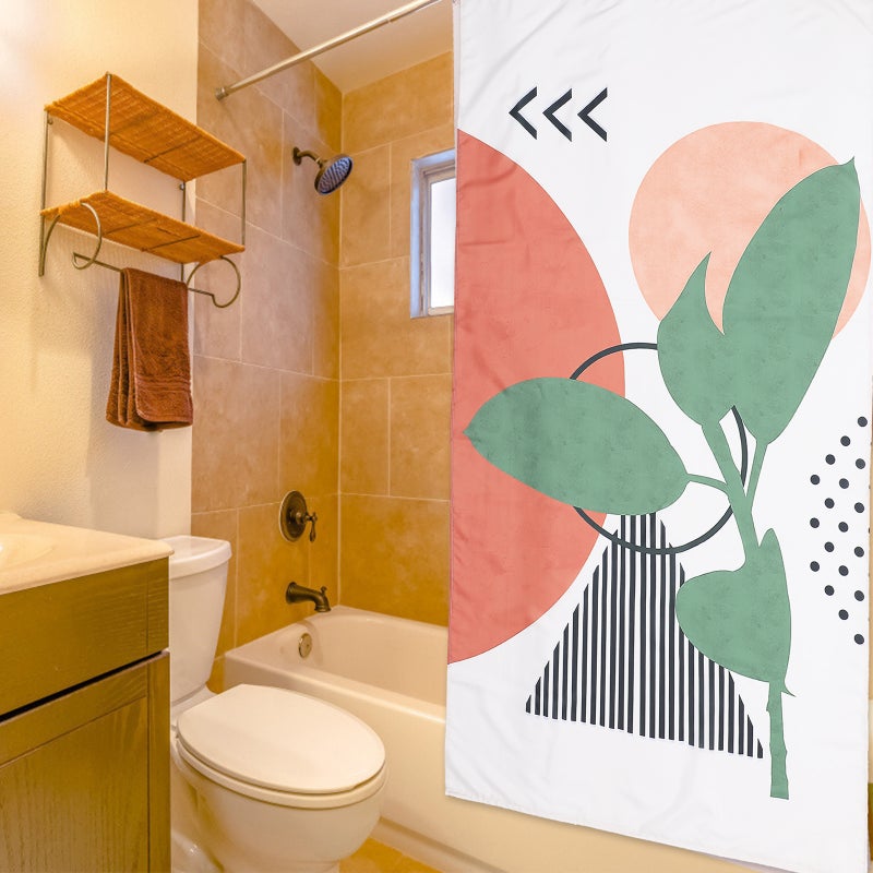 🚽 ستارة دش مطبوعة أنيقة للحمام متعددة الاستخدام ٩٠ ١٨٠ سم مقاومة للماء - Image 3