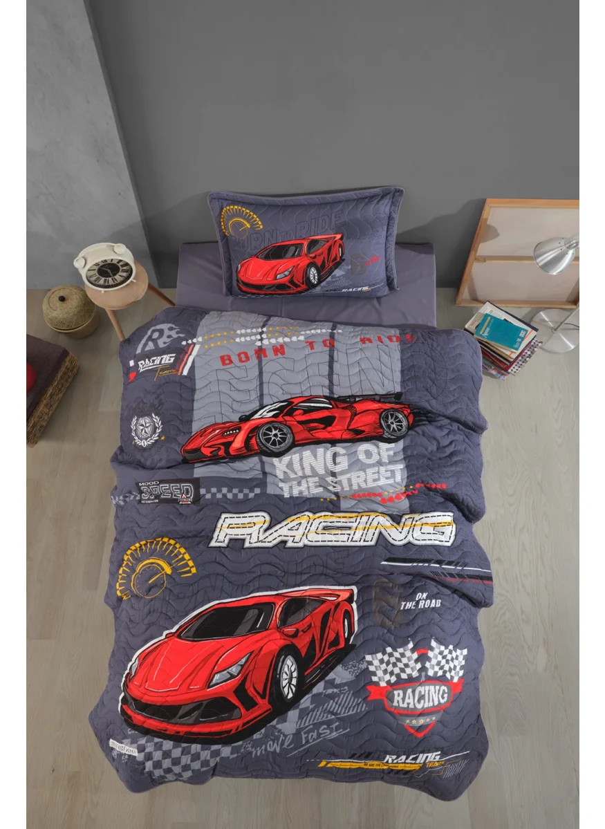 كلاسي Classy Ranforce 100% Cotton Single Bedspread Set Racing Team