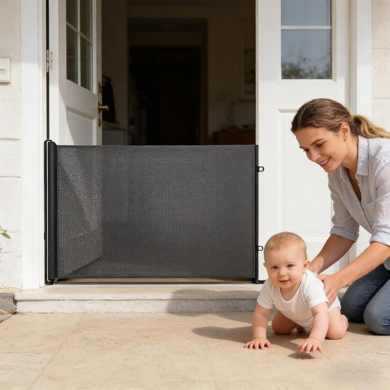 Cat Gate for Doorway | No Drilling Retractable Safety Fence - Pet Gate Isolation Dog Net - for Indoor Outdoor Doorway Garage Garden Yard Home Kitchen Living Room Porch Staircase - Image 2