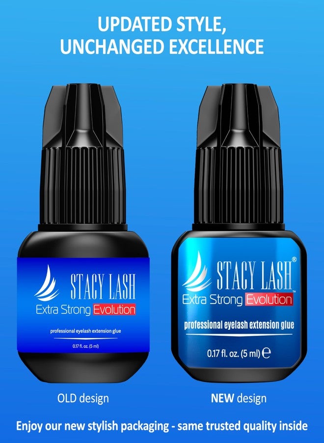 STACY LASH Extra Strong Evolution Eyelash Extension Glue (0.17fl.oz / 5ml) / 0.5-1 Sec Dry/Retention – 8 Weeks/Black Adhesive/Lash Tech Supplies + Glue Ring - Image 3