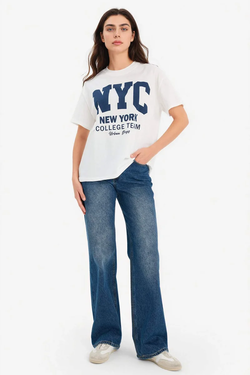 ديفاكتو Printed Oversize T-Shirt