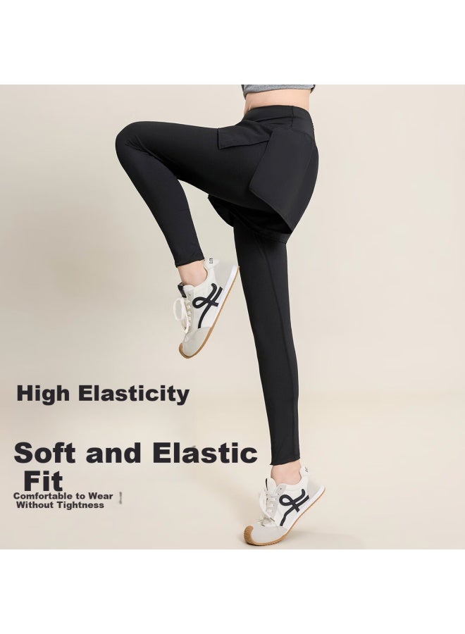 Barbie Two-in-one Yoga Pants Women's Running Fitness Leggings With Pockets - Image 4