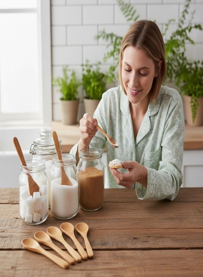 TOP TRICK Bamboo Wood Tea Spoons for Dining Table - Set of Multipurpose Spoon for Dispensing Tea, Coffee, Sugar, Condiments & Spices - Image 3
