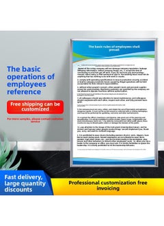 Rules And Regulations Board On The Wall Warehouse Workshop Fire Safety Production Management System Board Operating Procedures-Color:The Transition Shall Prevail-Specifications:40x60cm