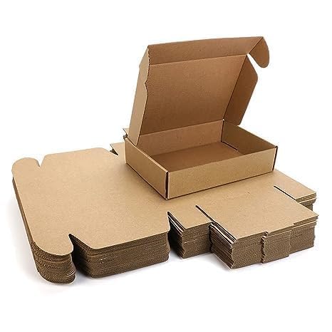 MALANI STORES Corrugated Box Packing box 7.5x4x1.5 inch auto lock flat corrugated brown boxes - 3ply Pack of -25 - Image 1