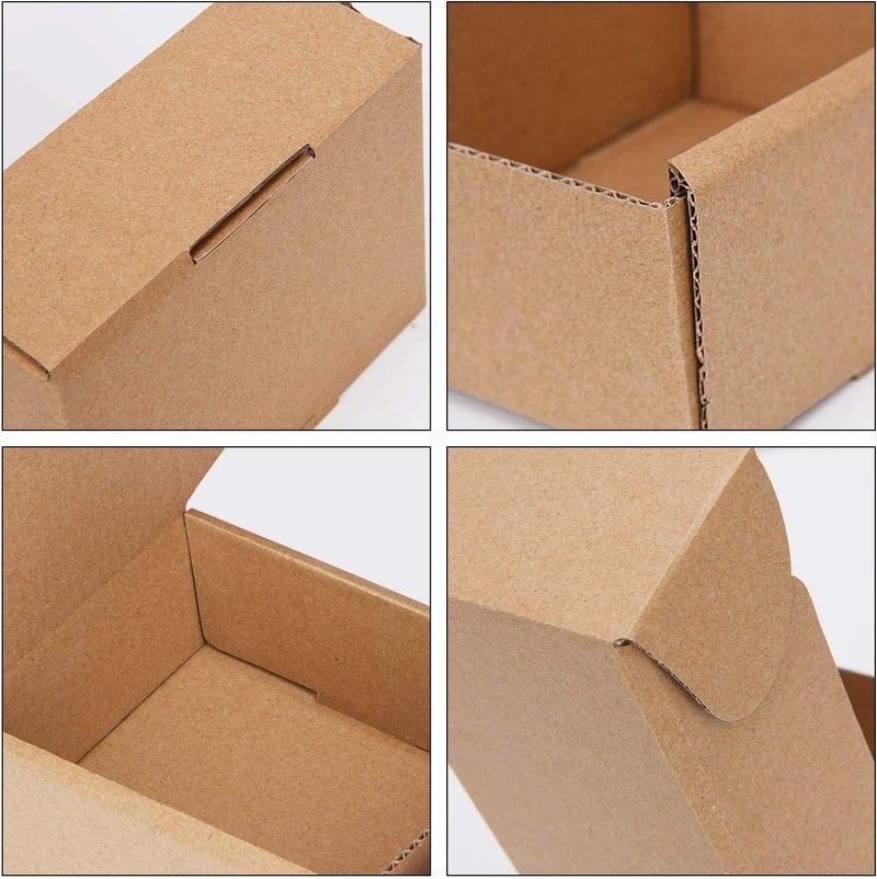 MALANI STORES Corrugated Box Packing box 7.5x4x1.5 inch auto lock flat corrugated brown boxes - 3ply Pack of -25 - Image 5