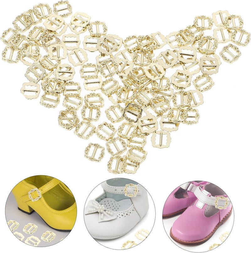 Beaupretty 100Pcs Mini Adjustable Metal Buckle for Doll Shoes DIY Slide Buckle for Kids Clothing Glide Fastener Accessories for Doll Outfits - Image 3