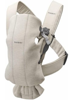 BABYBJORN BabyBjörn Baby Carrier Mini, 3D Jersey, Light Beige  - Image 1