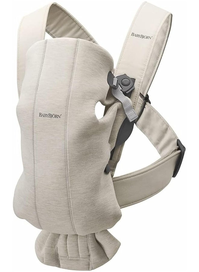 BABYBJORN - BabyBjörn Baby Carrier Mini, 3D Jersey, Light Beige - Image 1