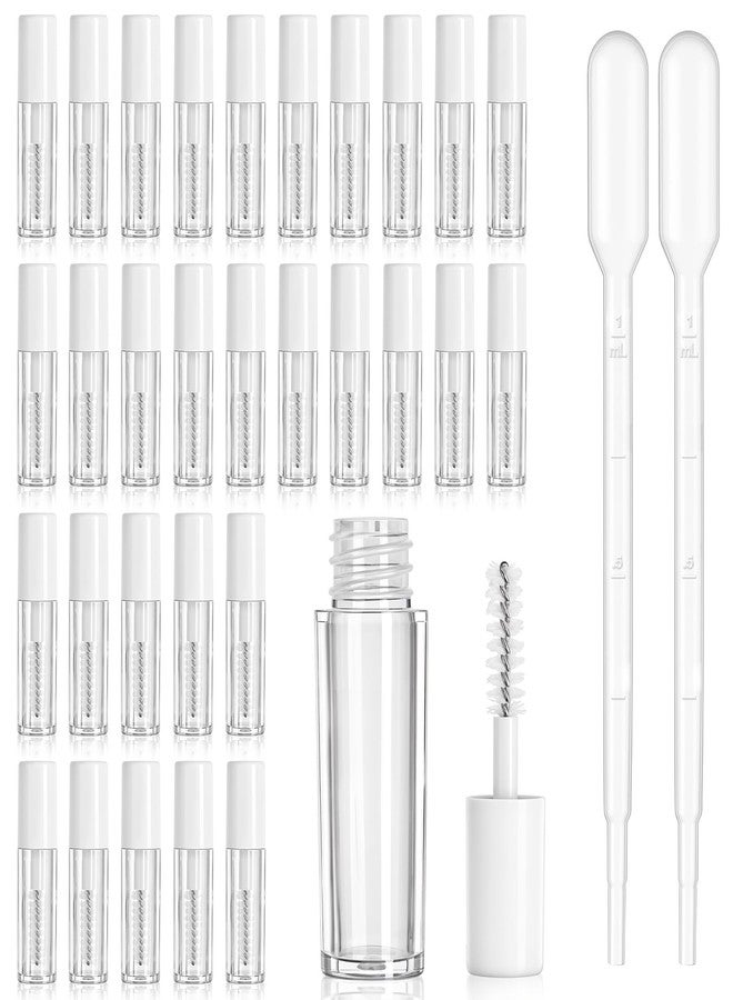 Eldraqth 30 Pcs Empty Mascara Tubes with Wand, 3ml Mini Mascara Bottles Mascara Wands Small Sample Size Eyelash Growth packing Tube Eyelash Cream Container Bottle for Home and Travel (white) - Image 1