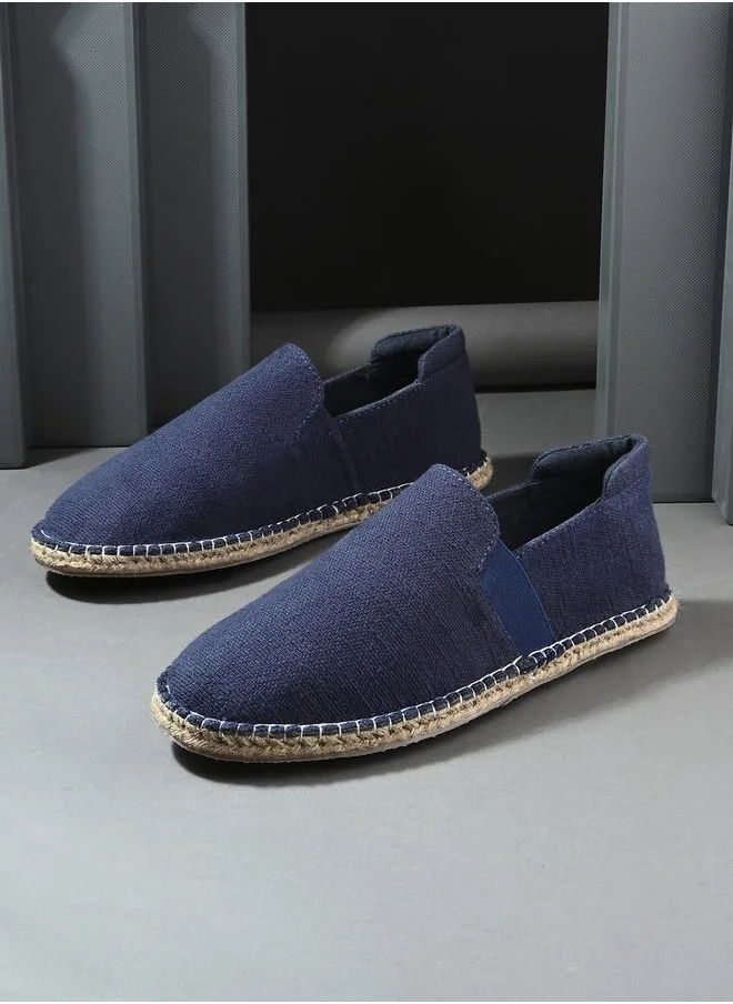 ستايلي Contrast Stitch Detail Slip On Espadrilles