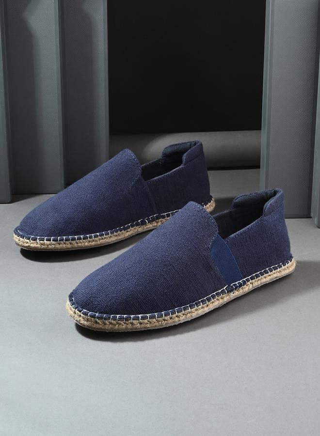 Styli Contrast Stitch Detail Slip On Espadrilles  - Image 1