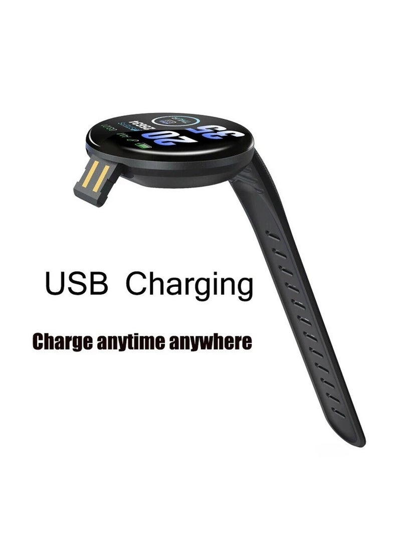 AROAQ D18 Heart Rate Blood Pressure Smartwatch Color Screen Fitness Tracker Smart Watch IP65 Waterproof Bracelet Electronicheart - Image 2