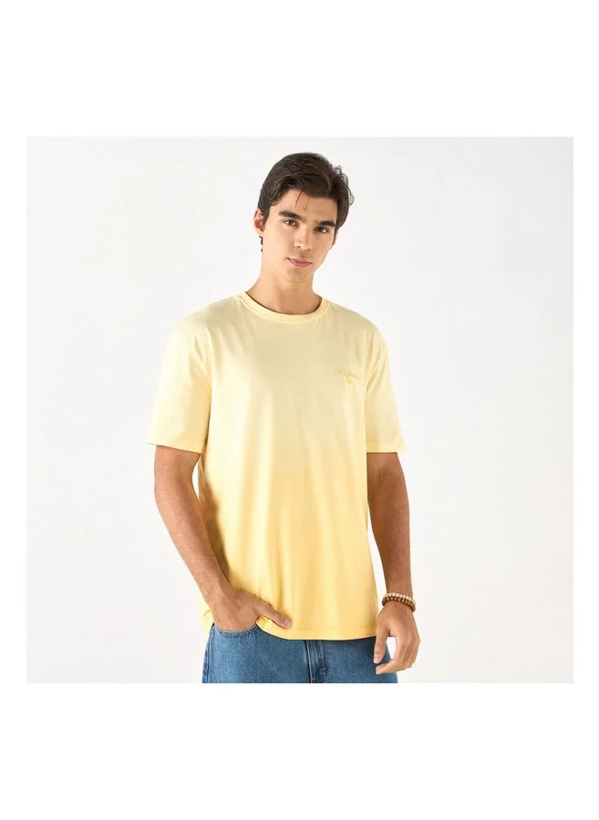 لي كوبر Chest Embroidered Crew Neck T-Shirt