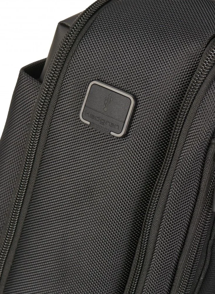 هيدجرين حقيبة من هيدجرين البلجيكي شنط كتف وظهر بخاصية الحماية من السرقة (RFID)  حجم 15.6 بوصة لون أسود