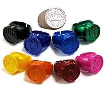 DC Comics Green Lantern Blackest Night / Brightest Day Set of 9 Power Rings White/Red/Orange/Yellow/Green/Blue/Indigo/Violet/Black by DC Comics - Image 5