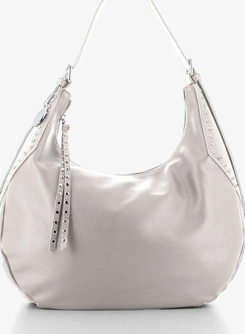 Marina Galanti Women's Allai Leather-Effect Hobo Shoulder Bag - Off White