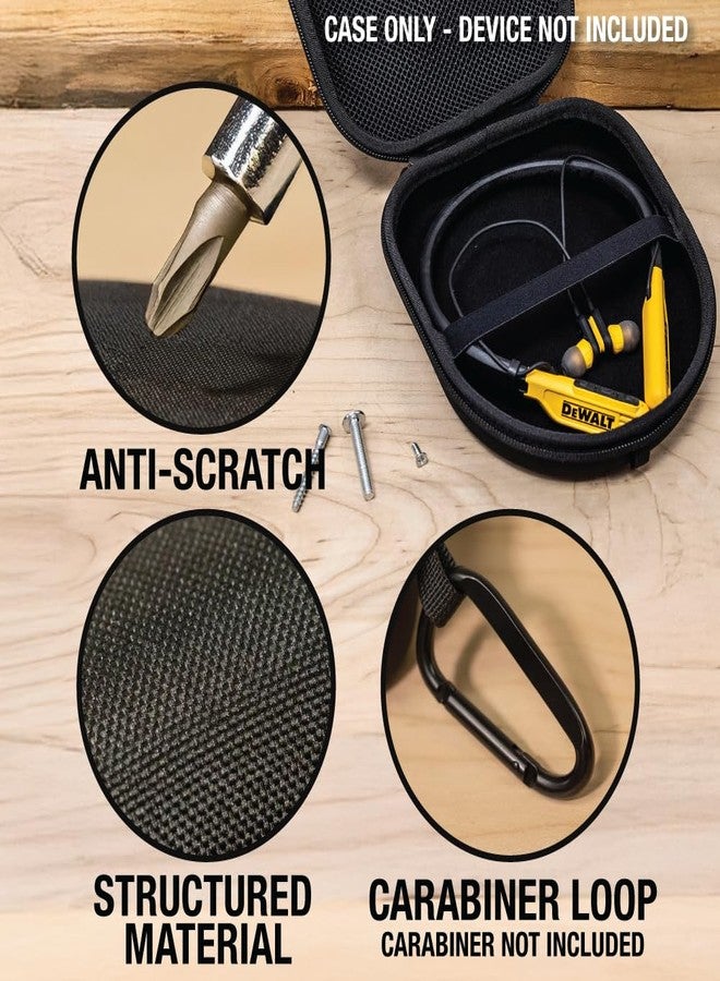 DEWALT Heavy Duty Protective Headphone Case for Neckband Earbuds, Compact Lightweight w/EVA Earphone Hard Shell Case, Headset Travel Carry Shockproof, Water-Resistant, Soft Interior & Accessory Pocket - Image 5