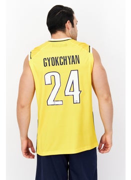 Al Riyadi Men GYOKCHYAN 24 Sports Fit Sleeveless FIBA Jersey, Yellow  - Image 1