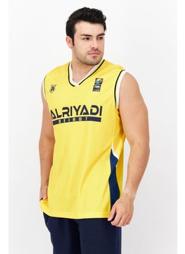 Al Riyadi Men GYOKCHYAN 24 Sports Fit Sleeveless FIBA Jersey, Yellow  - Image 2