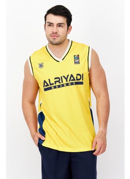 Al Riyadi Men GYOKCHYAN 24 Sports Fit Sleeveless FIBA Jersey, Yellow  - Image 3