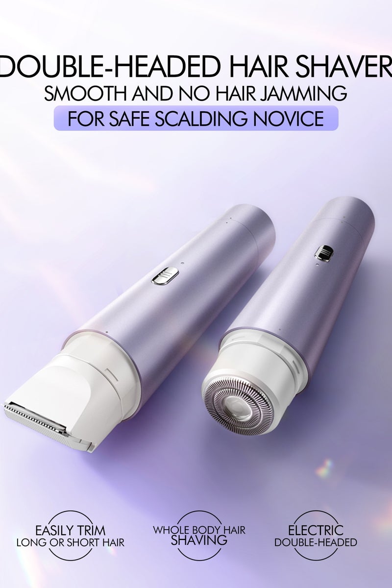 Generic Electric Lady Shaver,Electric Razor,Bikini Trimmer,Lady Razor for Legs,Arm,Underarm,Bikini,Wet&Dry, IPX6 Waterproof, Metal Body, Rechargeable Trimmer with Type-C Charging,Men and Women(Purple) - Image 1
