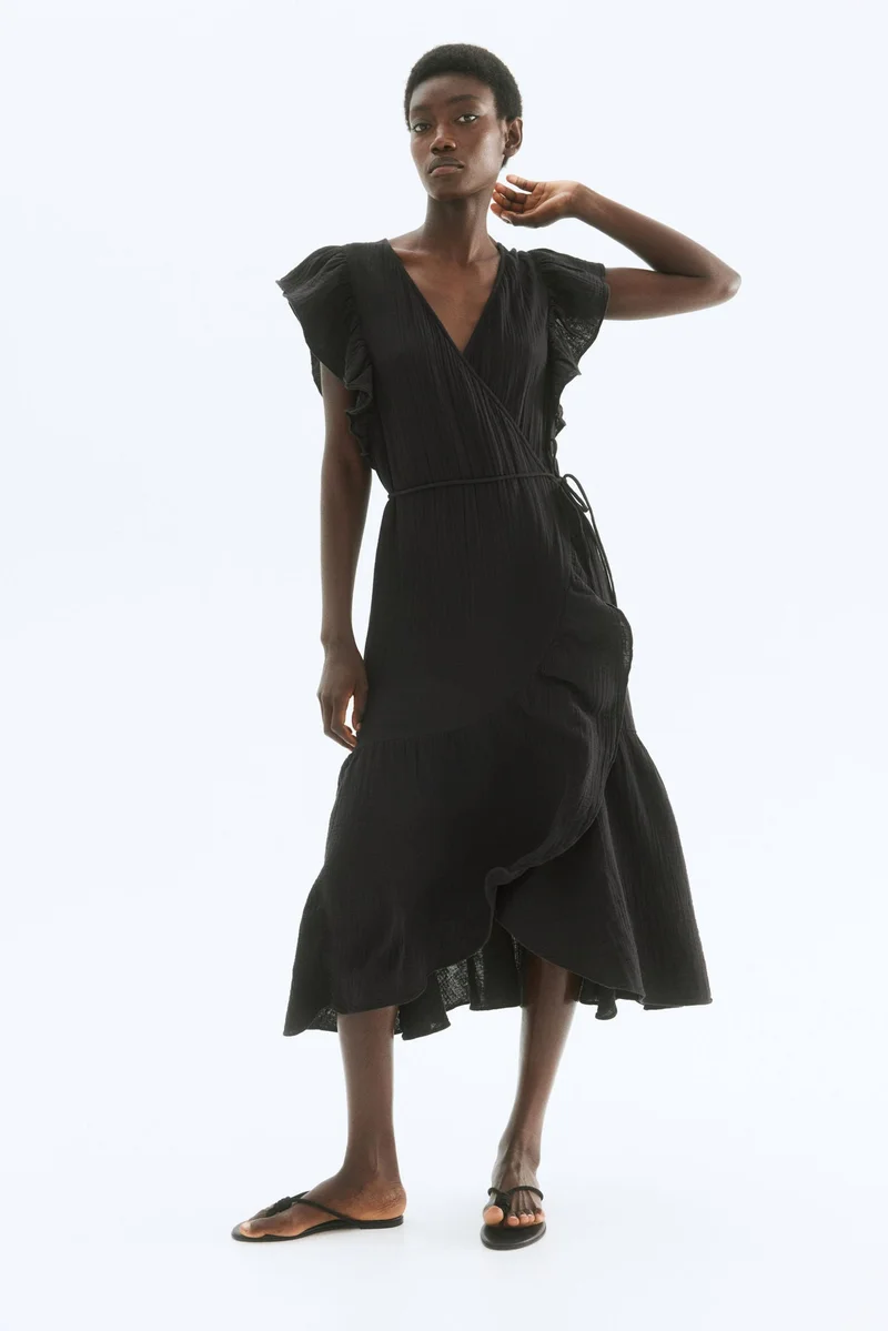 H&M Muslin wrap dress
