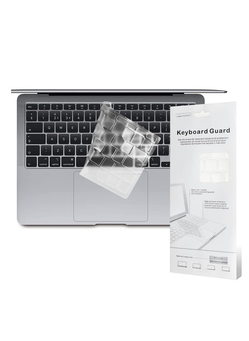 Generic - 3 in 1 Glitter Case for MacBook Air 15 inch 2023 A2941 with M2 Chip and 2024 A3114 with M3 Chip, Laptop Hard Shell Cases &Keyboard Skin & Screen Protector, Transparent - Image 1