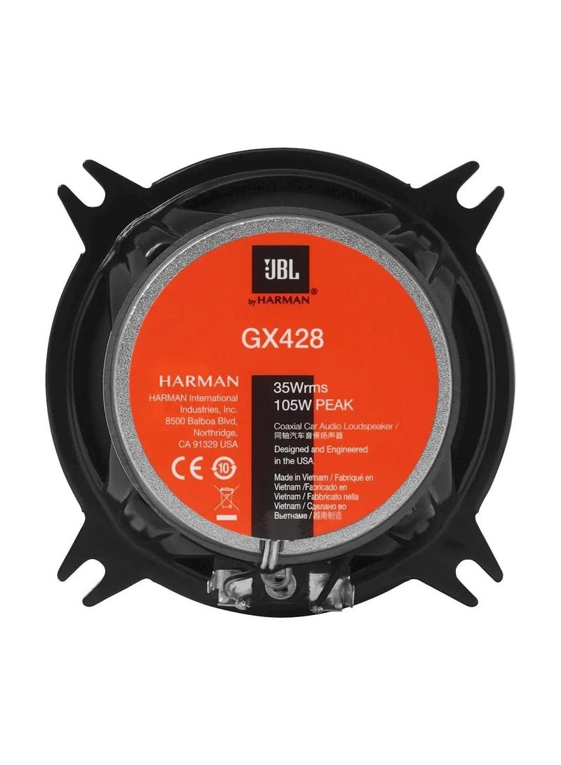 JBL GX428 4" 2-Way Coaxial Car Speakers – Nominal Power 35W, Peak Power 105W - Image 2