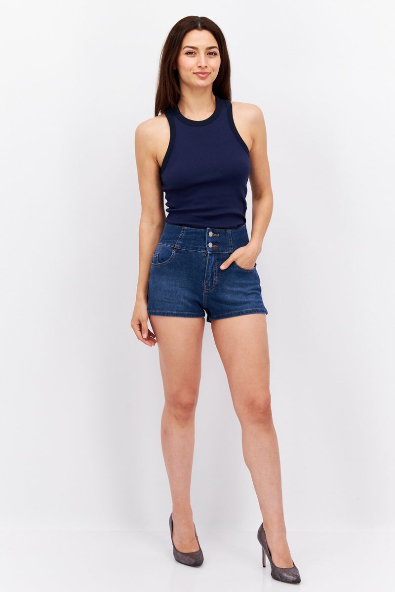 ESPRIT شورتات جينز صلبة للنساء، زرقاء - Image 3