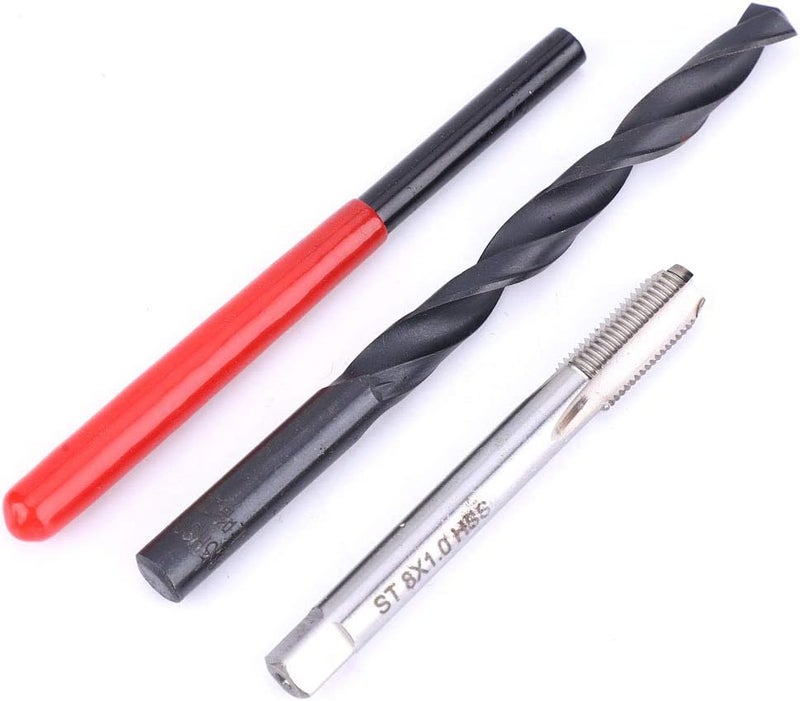 20 Pcs M8x1 Stainless Steel Thread Repair Kit, Rethreading Tap Set for Female Thread Repair with Insert Sleeve, Reusable Thread Insert Tool for Auto Parts and Machinery - Image 5