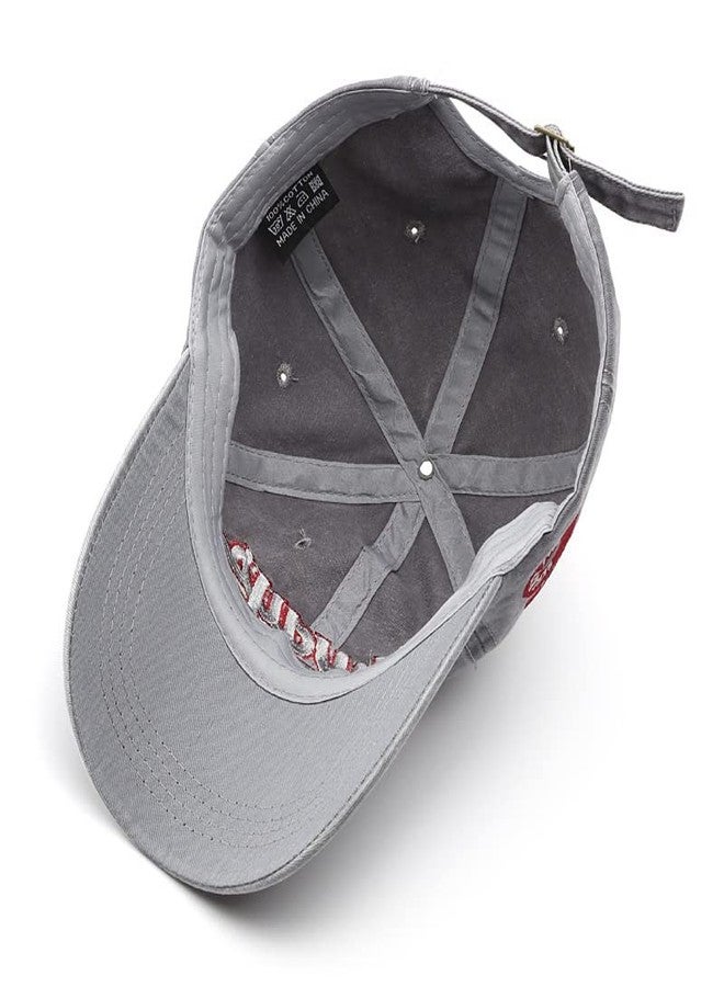 FASHOLIC Always Denim Hat-Breathable Baseball Cap Adjustable Size for Men and Women (Blue) (Grey) - Image 4