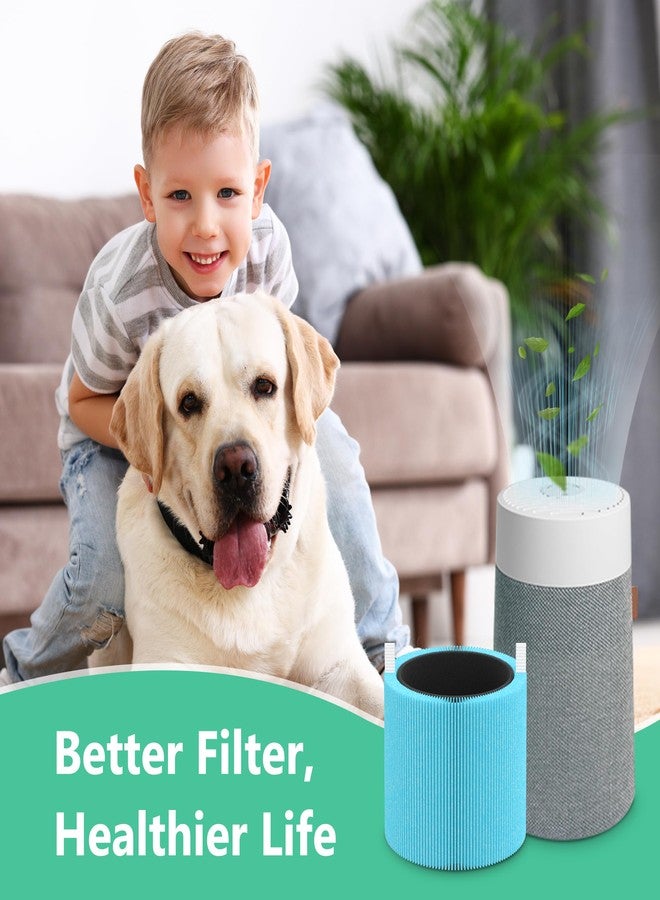 XBWW 2 Packs Mini Max AllergenBlock Replacement Filters Compatible with Blue Pure Mini Max Air Purifier, Premium Filter & Activated Carbon Filter, Part # FMINI, Blue - Image 3